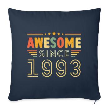 Millésime Légende 1993 Cadeau de 1993 - Né en 1993 - Housse de coussin décorative 45 x 45 cm - bleu marine - Devant