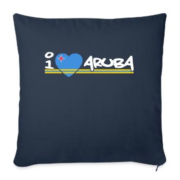 I love Aruba - Dutch Caribbean - Oranjestad - Sofa pillowcase 17,3'' x 17,3'' (45 x 45 cm) - navy - Front