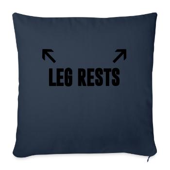 repose-jambes - Housse de coussin décorative 45 x 45 cm - bleu marine - Devant
