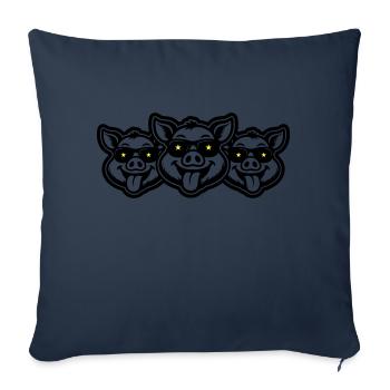 Party Sow Pigs - Sofa pillowcase 17,3'' x 17,3'' (45 x 45 cm) - navy - Front