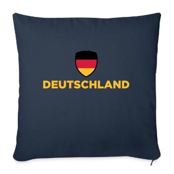 Drapeau national de l’Allemagne - Housse de coussin décorative 45 x 45 cm - bleu marine - Devant