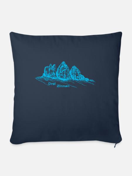 Drei Zinnen in Südtirol - Sofakissenbezug 45 x 45 cm - Navy