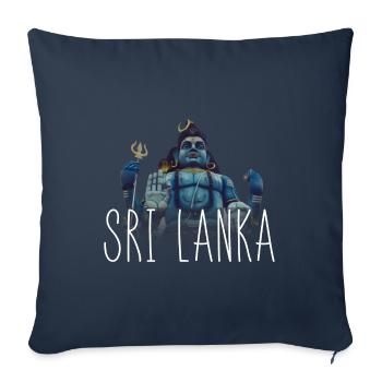 Sri Lanka Buddha Vacation Temple Amérique centrale Om - Housse de coussin décorative 45 x 45 cm - bleu marine - Devant