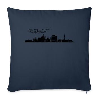 Dortmunder Skyline - Sofakissenbezug 45 x 45 cm - Navy - Vorne
