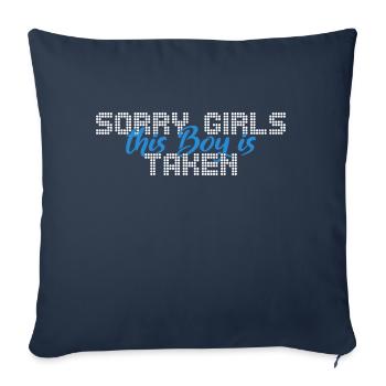 Ce garçon est pris - Housse de coussin décorative 45 x 45 cm - bleu marine - Devant