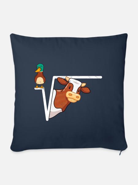 Ente Wurzel - Sofakissenbezug 45 x 45 cm - Navy