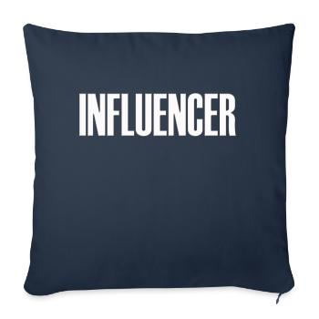 influenceur youtuber fame babo sticker sticker sticker - Housse de coussin décorative 45 x 45 cm - bleu marine - Devant