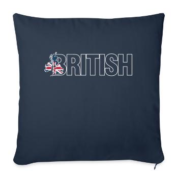 british isles - Sofa pillowcase 17,3'' x 17,3'' (45 x 45 cm) - navy - Front