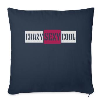 crazy sexy cool design - Sofa pillowcase 17,3'' x 17,3'' (45 x 45 cm) - navy - Front