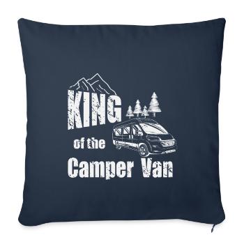 King of the Camper Van - Sofa pillowcase 17,3'' x 17,3'' (45 x 45 cm) - navy - Front