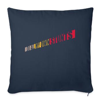Toutes mes propres cascades - Housse de coussin décorative 45 x 45 cm - bleu marine - Devant