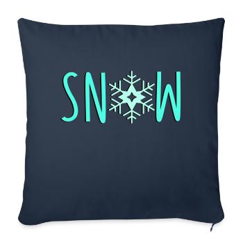 Snowflake Snow - Sofa pillowcase 17,3'' x 17,3'' (45 x 45 cm) - navy - Front