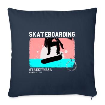 Skateboarding Skate Skater Skateboard Sk8 Vintage - Sofakissenbezug 45 x 45 cm - Navy - Vorne