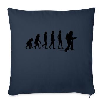 evolution fire department1 - Sofa pillowcase 17,3'' x 17,3'' (45 x 45 cm) - navy - Front