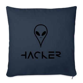 The alien hacker from the UFO - Sofa pillowcase 17,3'' x 17,3'' (45 x 45 cm) - navy - Front