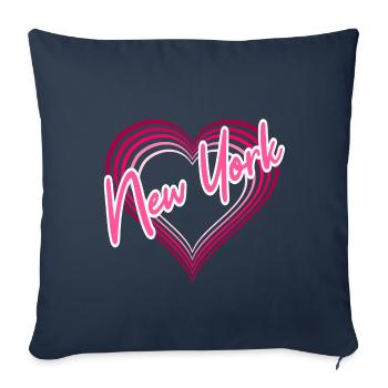 new York - Sofa pillowcase 17,3'' x 17,3'' (45 x 45 cm) - navy - Front