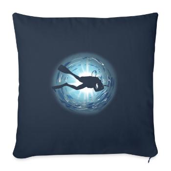 diver - Housse de coussin décorative 45 x 45 cm - bleu marine - Devant