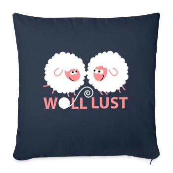 Woll Lust - Sofakissenbezug 45 x 45 cm - Navy - Vorne