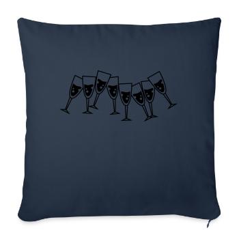 sekt glaeser - Sofakissenbezug 45 x 45 cm - Navy - Vorne