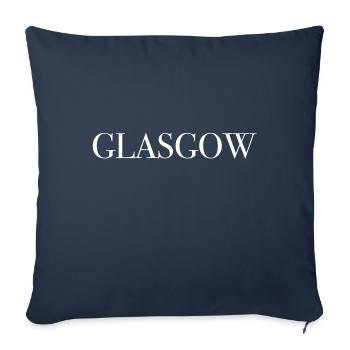 Glasgow Ecosse - Housse de coussin décorative 45 x 45 cm - bleu marine - Devant