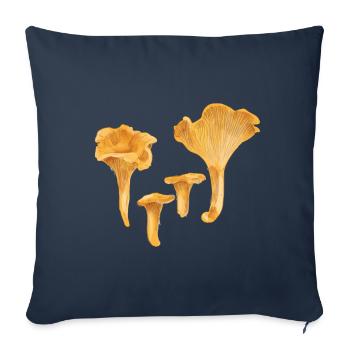Yellow chanterelles - Sofa pillowcase 17,3'' x 17,3'' (45 x 45 cm) - navy - Front