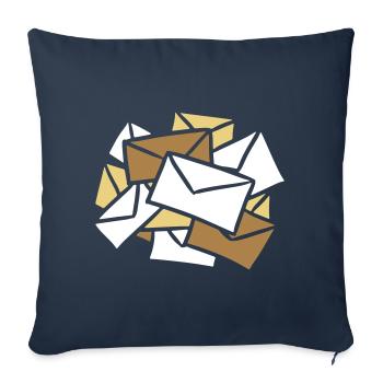 News Letters Mail mail - Sofa pillowcase 17,3'' x 17,3'' (45 x 45 cm) - navy - Front