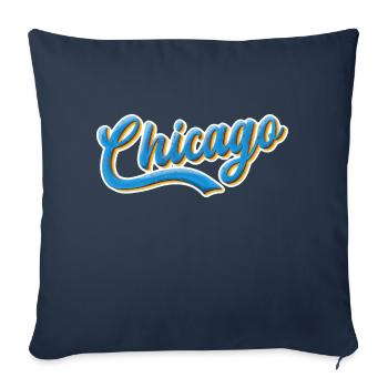 Chicago cooles Design - Sofakissenbezug 45 x 45 cm - Navy - Vorne