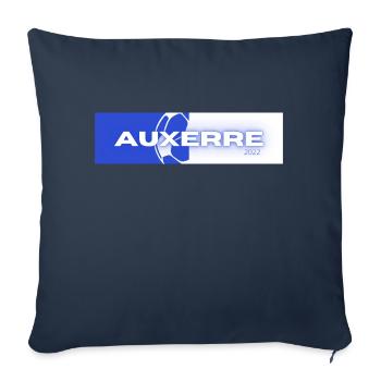 Auxerre foot 2022 Montée Ligue 1 - Housse de coussin décorative 45 x 45 cm - bleu marine - Devant