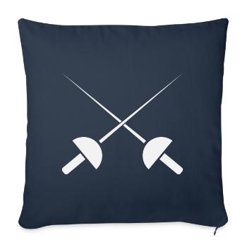 Fechten - Sofakissenbezug 45 x 45 cm - Navy - Vorne