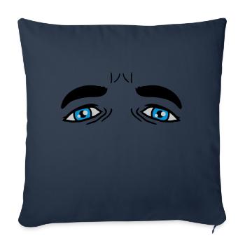 Conception Blue Sad Eyes - Housse de coussin décorative 45 x 45 cm - bleu marine - Devant