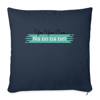 Na no na net - schwarzer Text - Sofakissenbezug 45 x 45 cm - Navy - Vorne