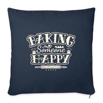 BAKING FUNNY SAYING - PASTRY CHEF FUNNY QUOTE - Sofa pillowcase 17,3'' x 17,3'' (45 x 45 cm) - navy - Front