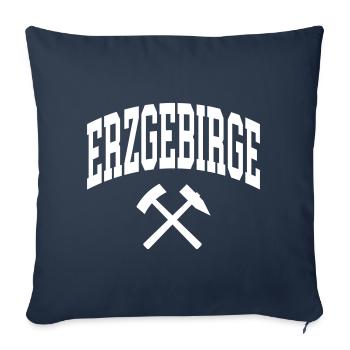 Monts Métallifères - Housse de coussin décorative 45 x 45 cm - bleu marine - Devant
