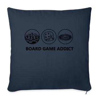 Boardgame Chess Backgammon Game Night - Sofa pillowcase 17,3'' x 17,3'' (45 x 45 cm) - navy - Front