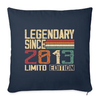 Original 2013 Vintage Cadeau D’anniversaire 2013 - Housse de coussin décorative 45 x 45 cm - bleu marine - Devant