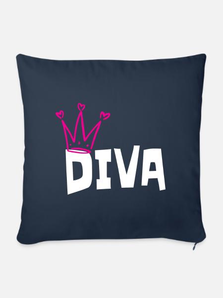Diva - Sofakissenbezug 45 x 45 cm - Navy