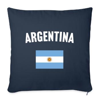Drapeau de l’Argentine - Housse de coussin décorative 45 x 45 cm - bleu marine - Devant