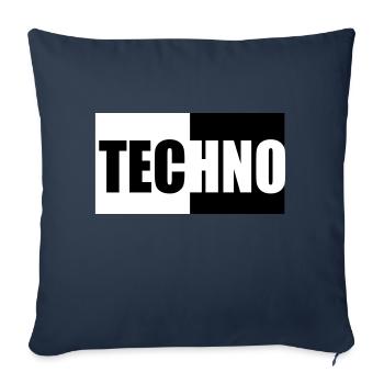techno - Housse de coussin décorative 45 x 45 cm - bleu marine - Devant