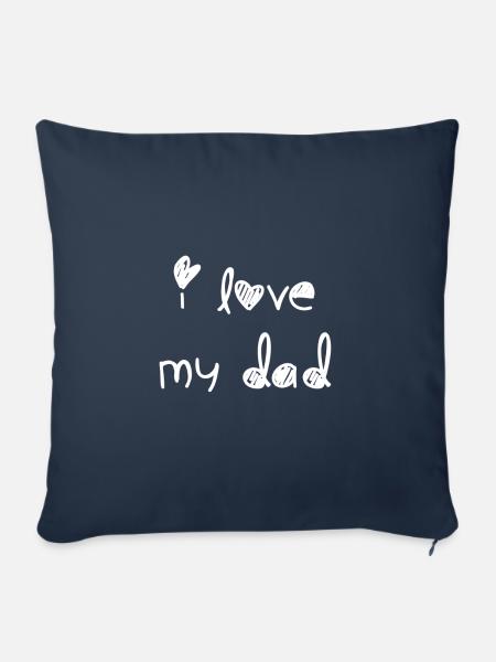 i love dad white - Sofakissenbezug 45 x 45 cm - Navy