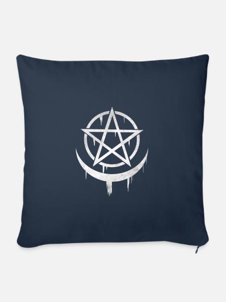 Okkult Okkultismus Mond Gothic Geschenkidee - Sofakissenbezug 45 x 45 cm - Navy