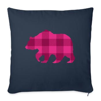 Mother Bear Mom Gift Girl Christmas Pink - Sofa pillowcase 17,3'' x 17,3'' (45 x 45 cm) - navy - Front