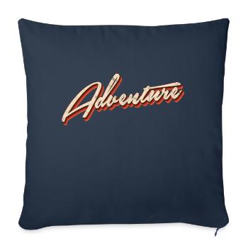 Aventure - Housse de coussin décorative 45 x 45 cm - bleu marine - Devant