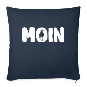 Idée cadeau Moin - Housse de coussin décorative 45 x 45 cm - bleu marine - Devant