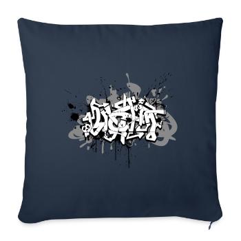 Graffiti - Housse de coussin décorative 45 x 45 cm - bleu marine - Devant