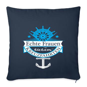 Kreuzfahrten - Sofakissenbezug 45 x 45 cm - Navy - Vorne