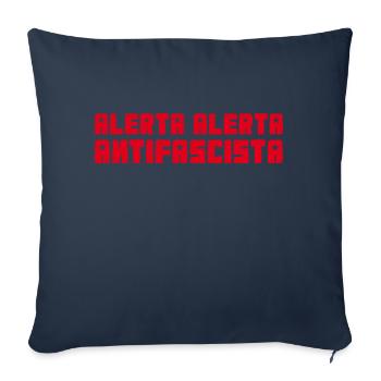 Alerta rouge - Housse de coussin décorative 45 x 45 cm - bleu marine - Devant