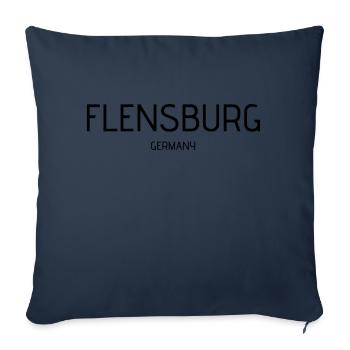 Flensburg - Housse de coussin décorative 45 x 45 cm - bleu marine - Devant