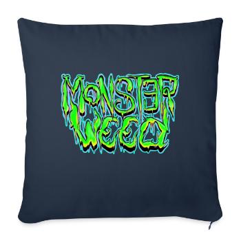 mauvaises herbes de monstre - Housse de coussin décorative 45 x 45 cm - bleu marine - Devant