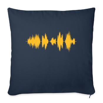 Graphique Son - Housse de coussin décorative 45 x 45 cm - bleu marine - Devant