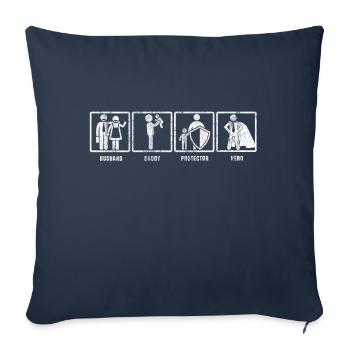 Super Dad Geschenk Hero Vatertag Papa Shirt - Sofakissenbezug 45 x 45 cm - Navy - Vorne
